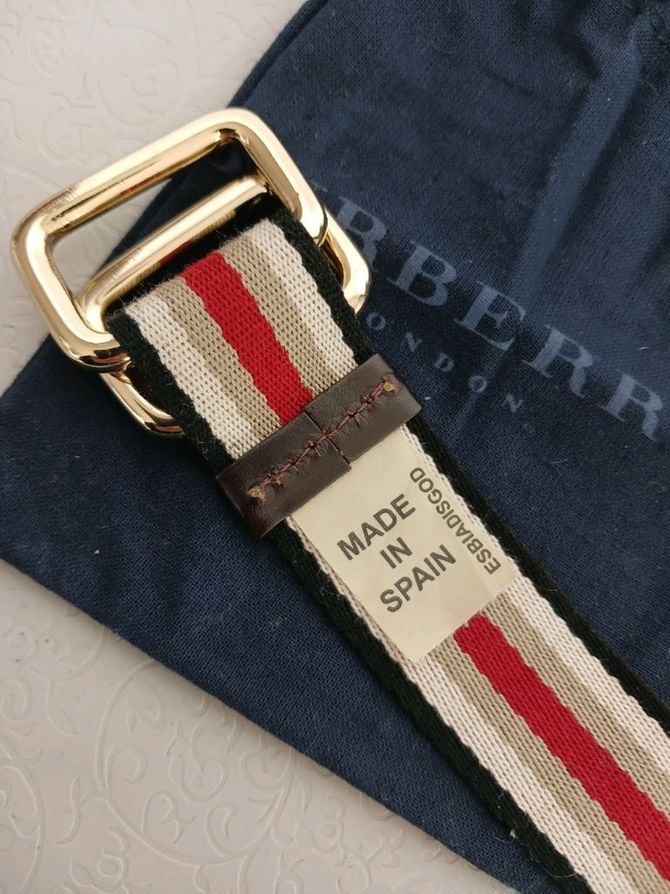 버버리 스트라이프 벨트 정품 이미지