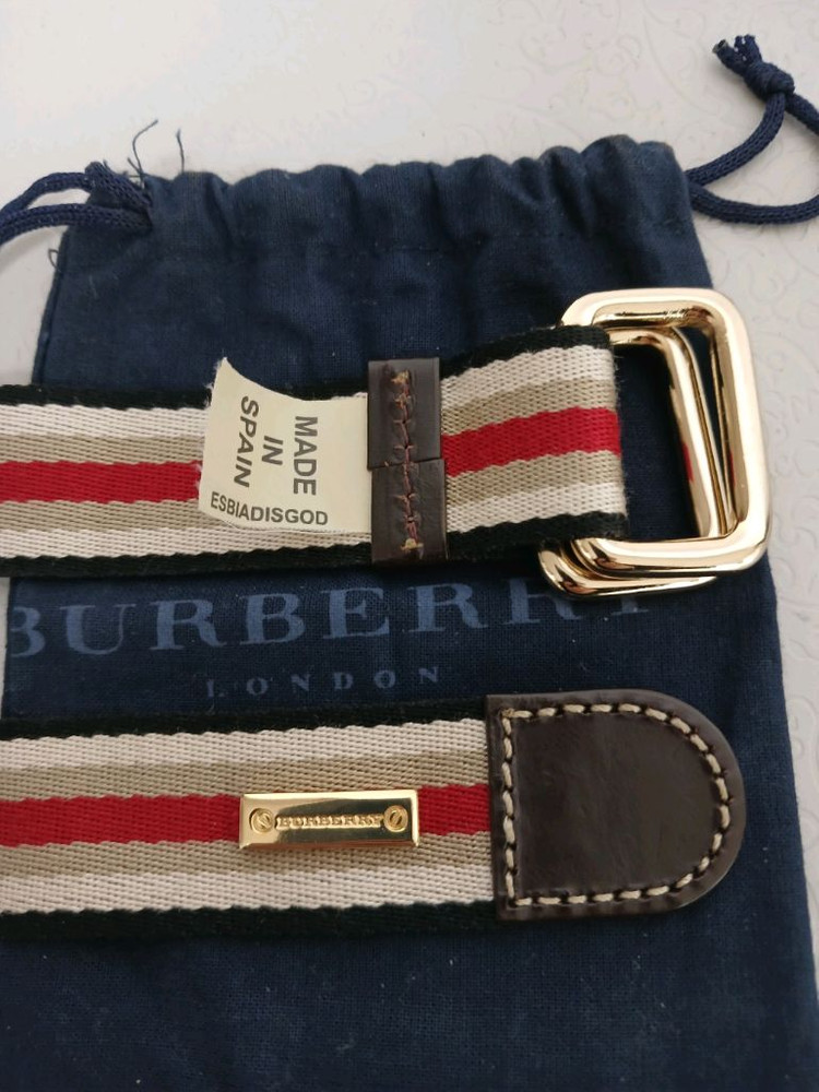 버버리 스트라이프 벨트 정품 이미지