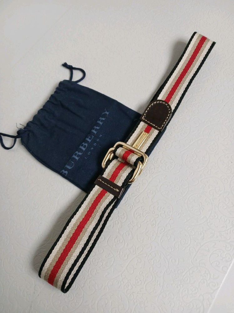 버버리 스트라이프 벨트 정품 이미지