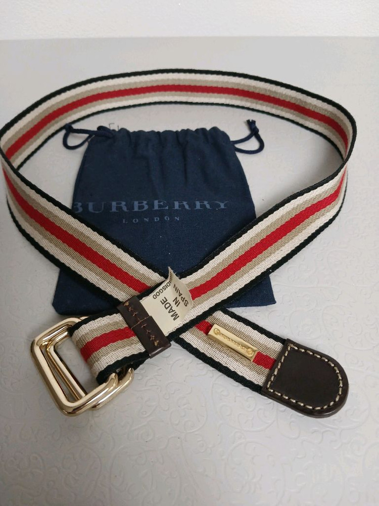 버버리 스트라이프 벨트 정품 이미지