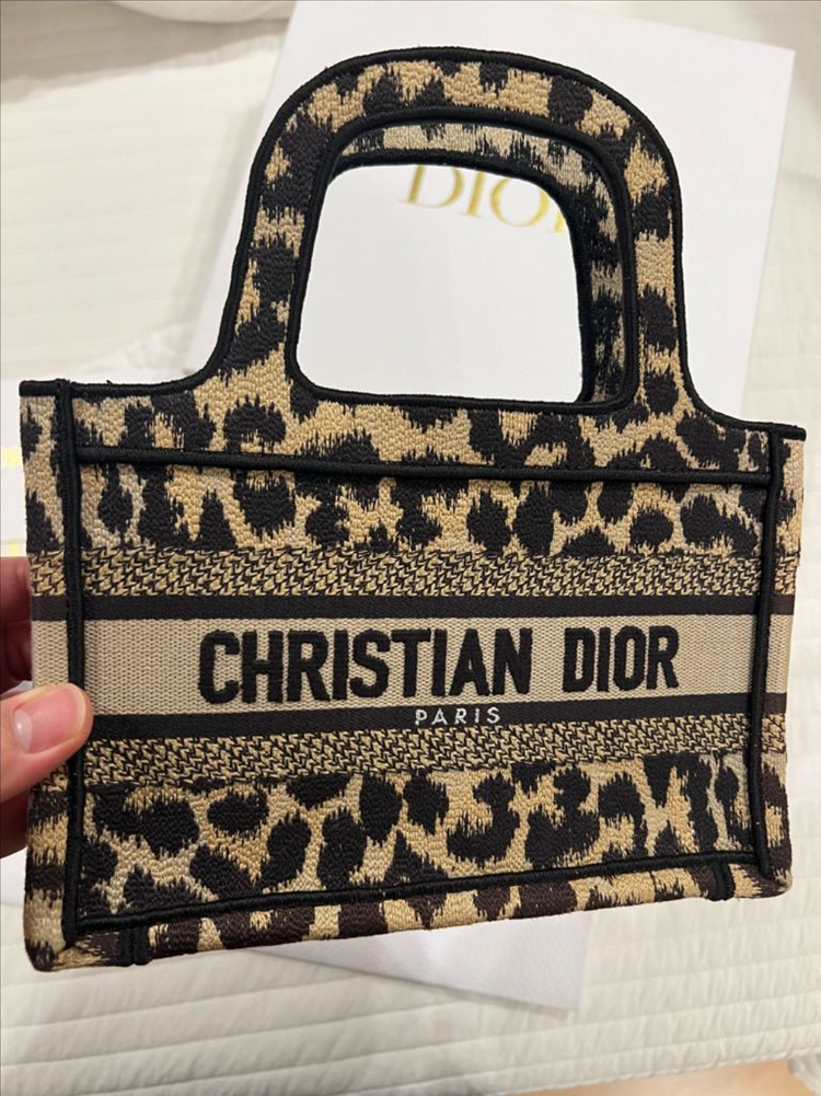 디올 북토트백 미니 레오파드 이미지