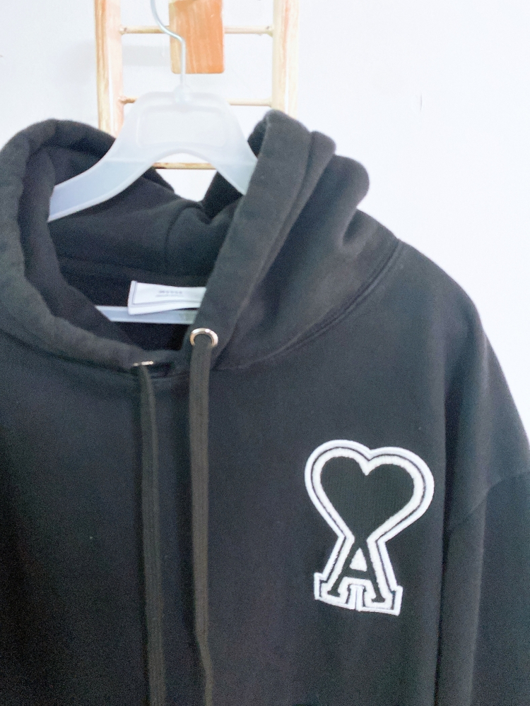 (M)ami아미여자빅로고루즈핏기모후드티--1