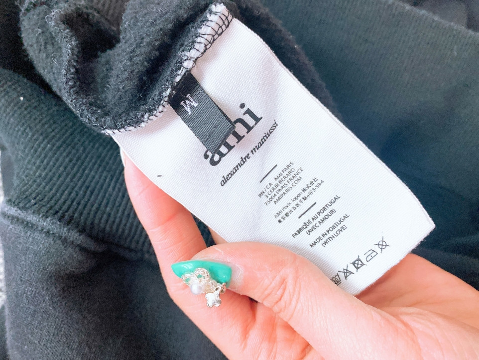 (M)ami아미여자빅로고루즈핏기모후드티--4