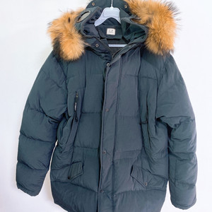 (XXL)CP컴퍼니남자고글후드하프다운패딩