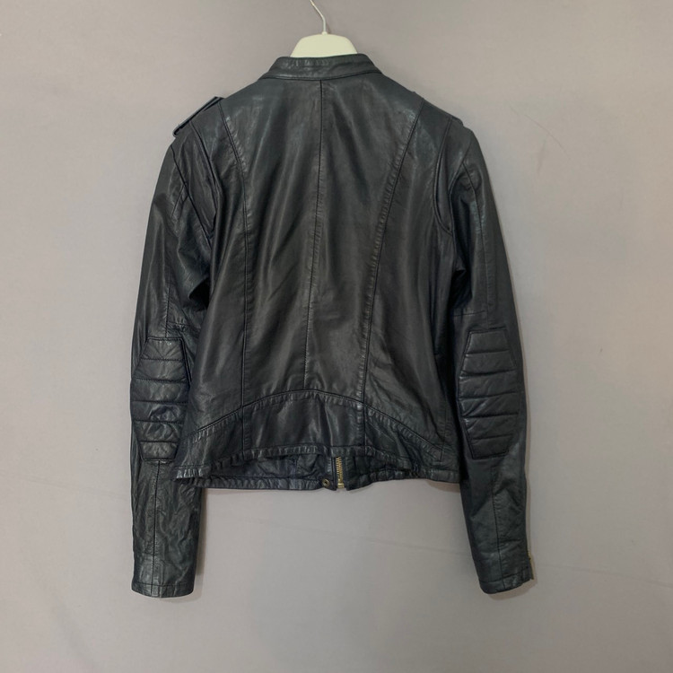 XS 슈퍼드라이 모터사이클 레더 가죽 싱글 라이더 자켓 이미지