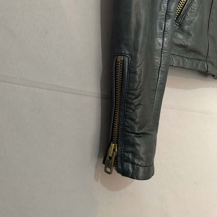 XS 슈퍼드라이 모터사이클 레더 가죽 싱글 라이더 자켓 이미지