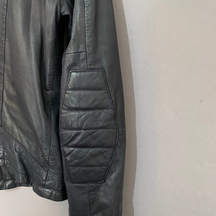 XS 슈퍼드라이 모터사이클 레더 가죽 싱글 라이더 자켓 이미지