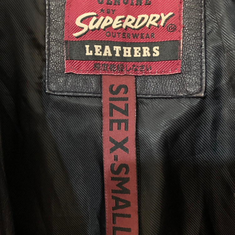 XS 슈퍼드라이 모터사이클 레더 가죽 싱글 라이더 자켓 이미지