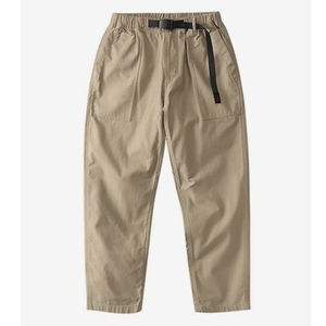 M 그라미치 백 새틴 루즈 테이퍼드 벨티드 팬츠 바지