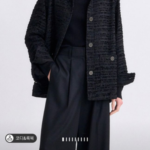 TIME 울 블렌드 데님 칼라 트위드 자켓 55 이미지