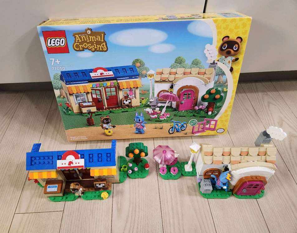 레고 모동숲동물의 숲 너굴 상점과 부케의 집 77050 이미지