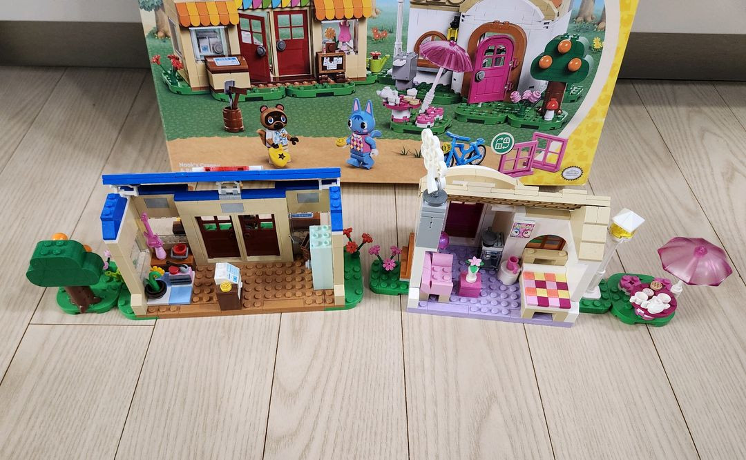 레고 모동숲동물의 숲 너굴 상점과 부케의 집 77050 이미지