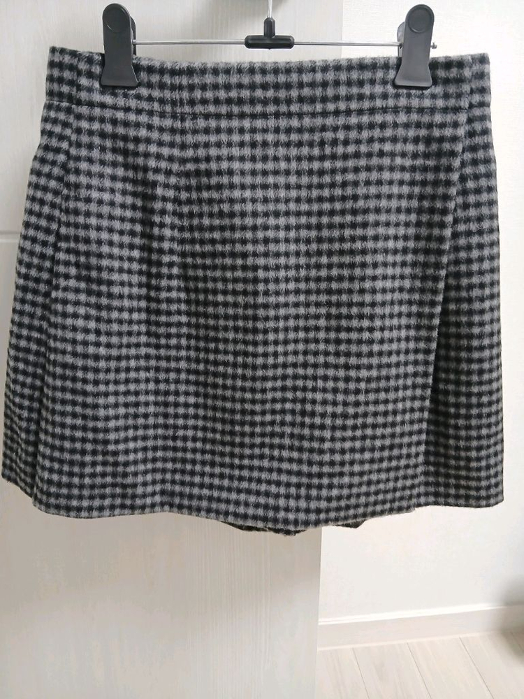 블랑쇼 모던 캐시미어 체크 랩스커트 바지 m 이미지