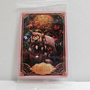 해즈빈호텔 트레이딩 프로모 카드 PR-15 PASS THE POPCORN 핑크포일