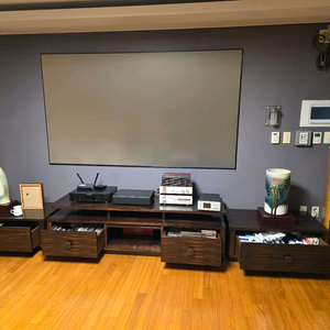 한샘도무스 원목 TV 거치대 수납장 세트