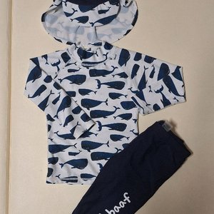 요바프 래쉬가드 고래 상하세트+플랩캡 4사이즈