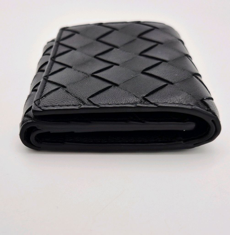 [중고명품셀렉트]보테가베네타 3단 반지갑 블랙 금장 지퍼 지갑 이미지