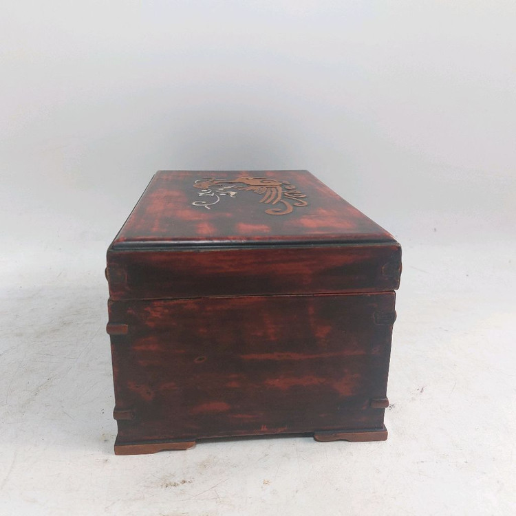 옛날 옻칠함. 고가구 - 민속품 . 자개함. 근대사 이미지