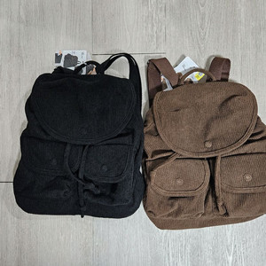 다이소 코듀로이 백팩 2종
