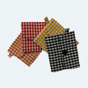 엄마와 아들이 만든 핸드메이드 깅엄 체크 카드지갑 (4color)