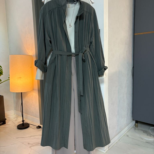 레이스 rrace 셔링 트렌치 원피스형 코트(새상품)