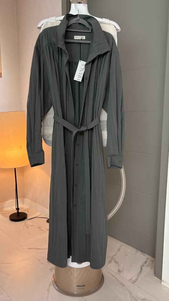 레이스 rrace 셔링 트렌치 원피스형 코트(새상품) 이미지