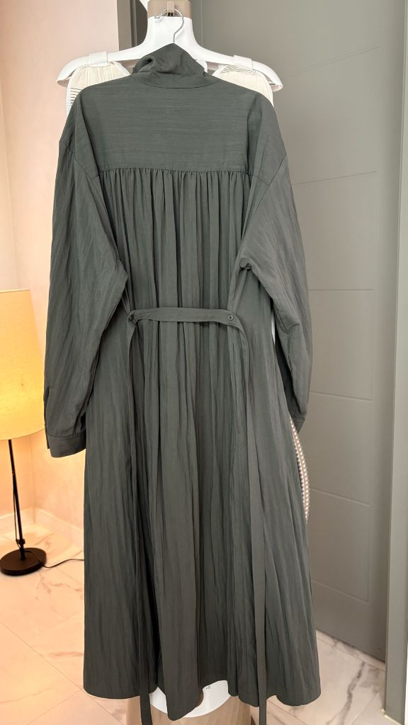 레이스 rrace 셔링 트렌치 원피스형 코트(새상품) 이미지