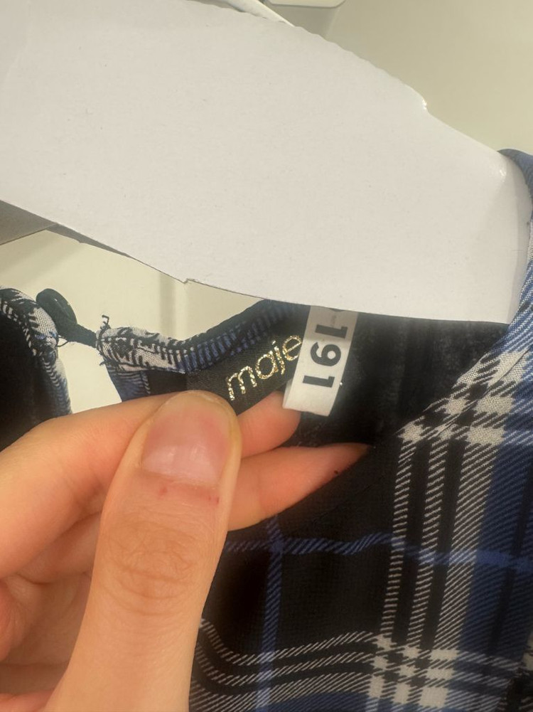 마쥬 란자 체크 롱원피스s--5