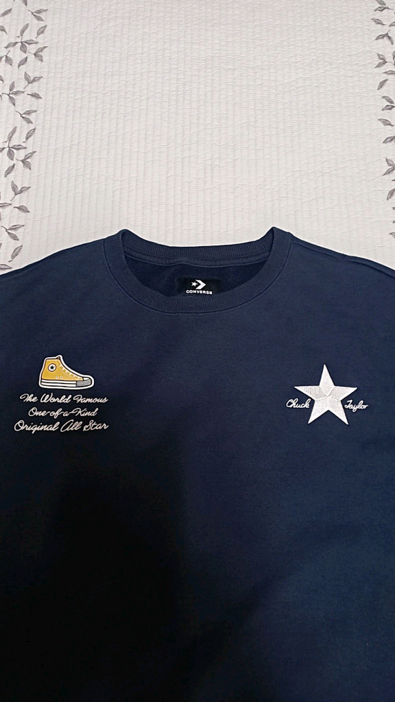 컨버스 기모맨투맨 아동13-15세 가슴52 기장64 이미지