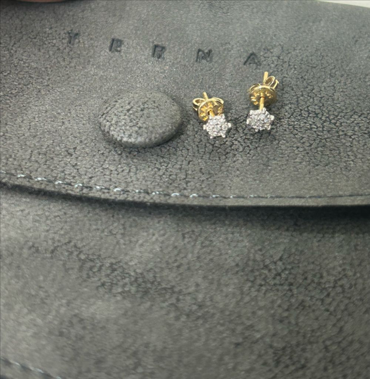 14k 예르나 천연 다이아몬드 귀걸이들 판매합니다--3