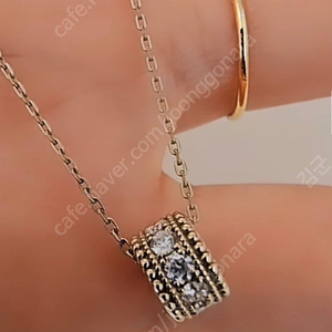 [새제품] 14k 원통 펜던트 랩다이아 화이트골드 이미지