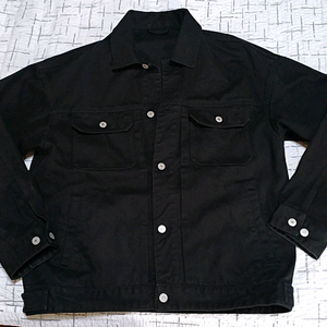 스파오 블랙데님자켓 100 가슴58 기장70