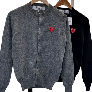 10장 한정수랑) 꼼데가르송 가디건 블랙/그레이