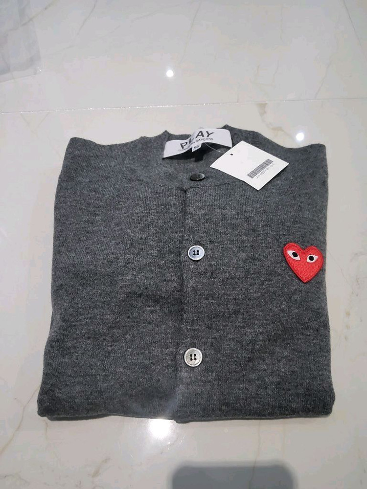 10장 한정수랑) 꼼데가르송 가디건 블랙/그레이--2