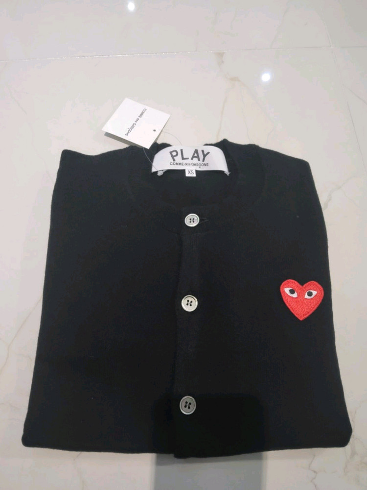 10장 한정수랑) 꼼데가르송 가디건 블랙/그레이--3