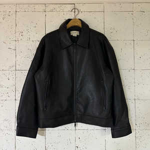 S 라퍼지스토어 가죽 블루종 자켓 블랙