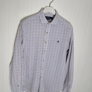 100_폴로 멀티컬러 체크 셔츠 슬림 랄프로렌