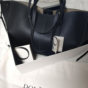 Polne(폴렌느) - Cyme 블랙 베이지 스티치 백