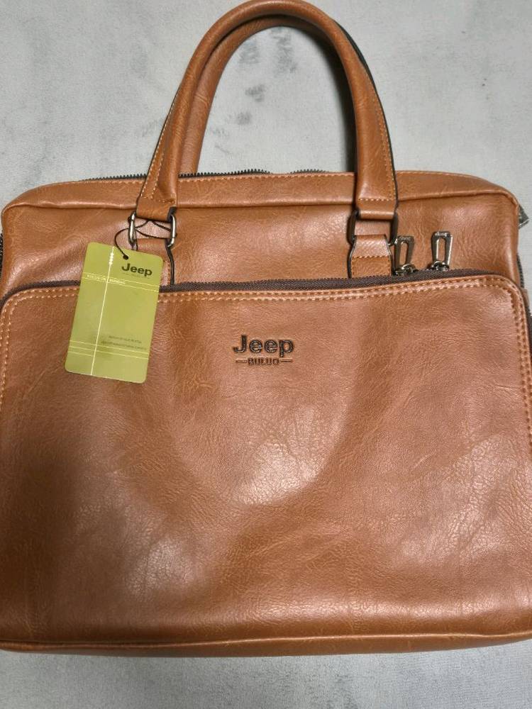 Buluo 남성 서류 노트북 가죽 가방 브라운 미사용 새제--2