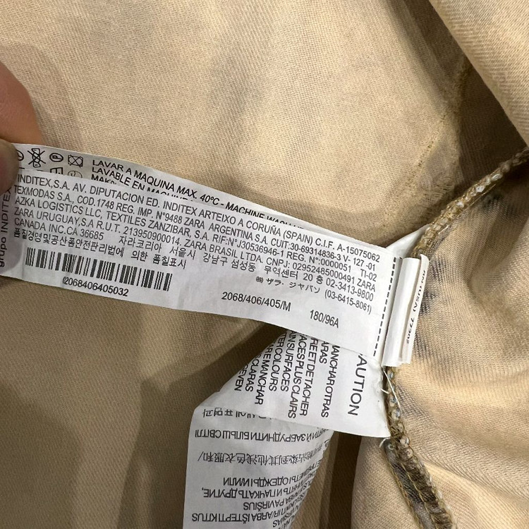 M) ZARA 자라 빈티지 워싱 데님셔츠 남방 청남방 이미지