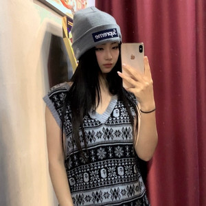 BAPE 페어리웨이 패턴 니트 베스트