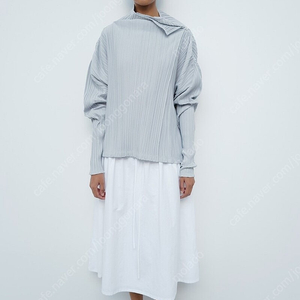 le17septembre 플리츠 터틀넥 가디건 그레이 PLEATED TURTLENECK CARDIGAN [GRAY]