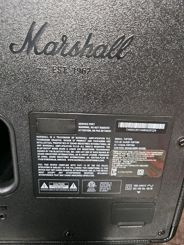 마샬 터프톤 블루투스 스피커--3