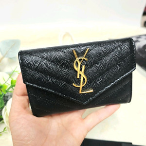 입생로랑반지갑 금장지갑 똑딱캐비 정품 백화점상품