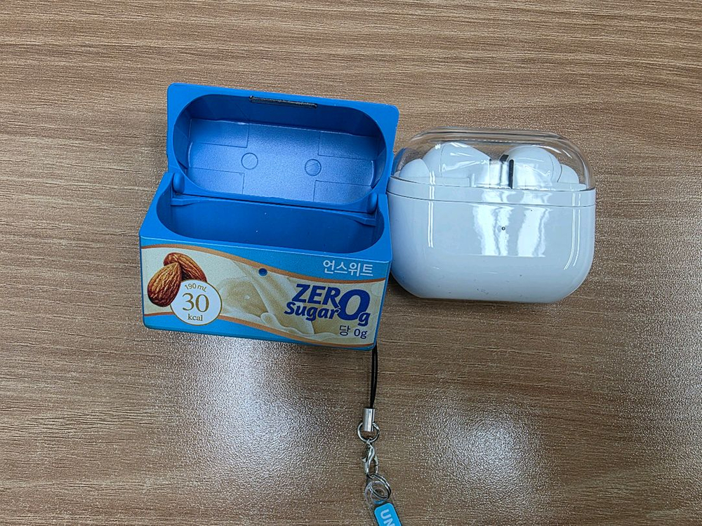 버즈3 프로 화이트 + 아몬드브리즈 케이스--3