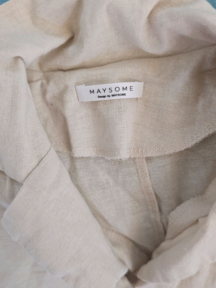 린넨 셔츠 원피스--1