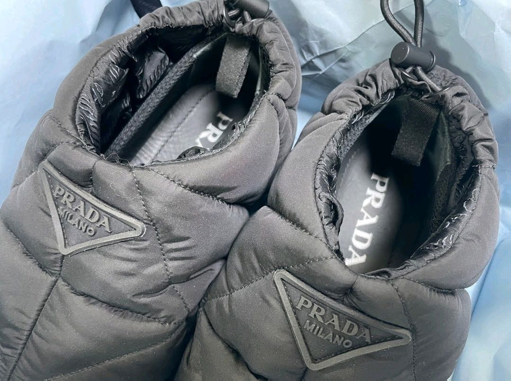 (정품) 프라다 패딩 슈즈 라일론 슈즈--2