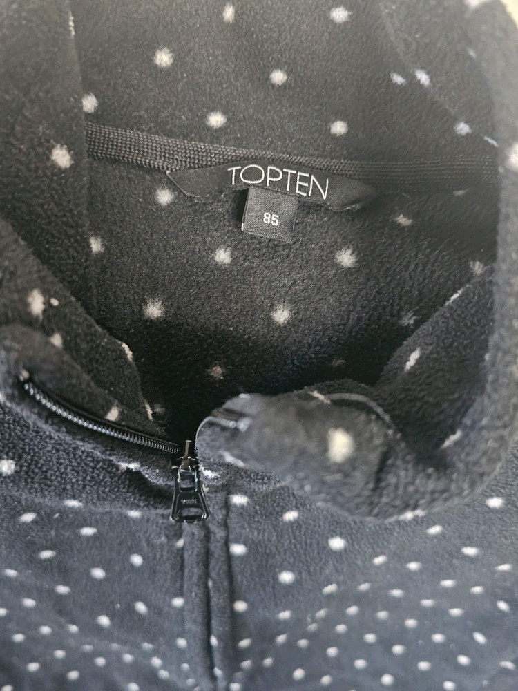 도트 플리스 집업 자켓--1