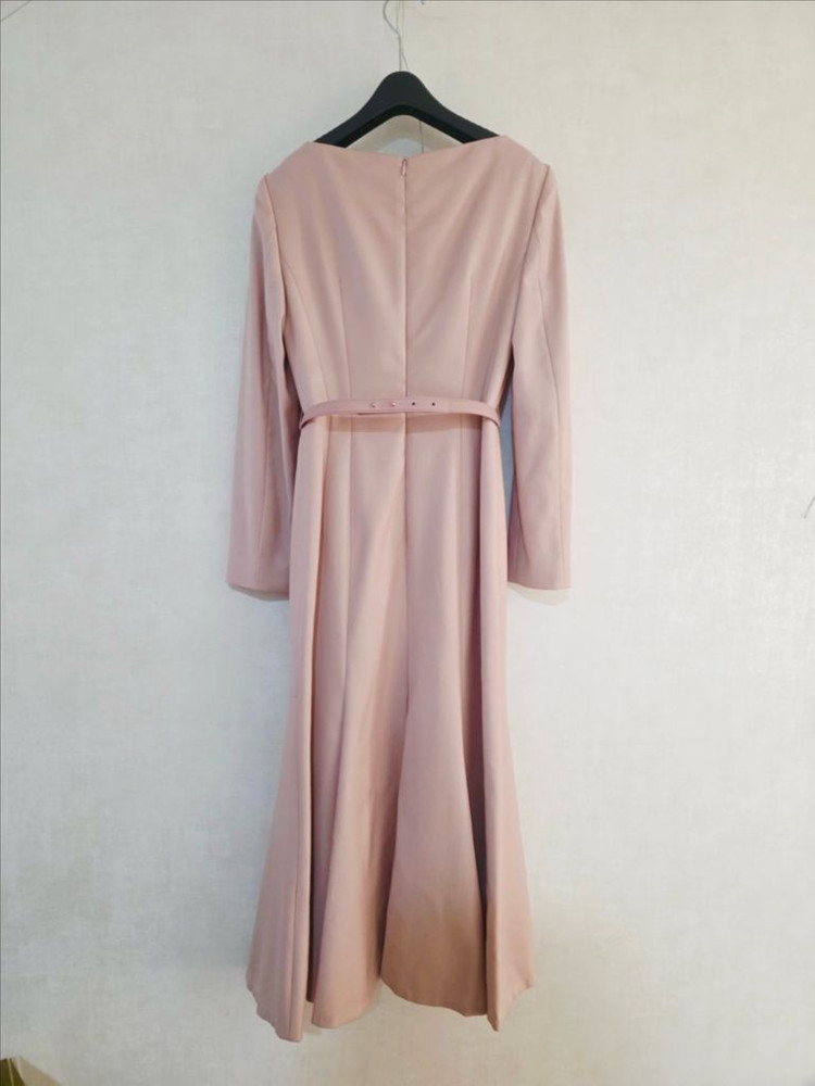 미샤 고급 큐빅 벨트셀트 분홍 롱원피스--4