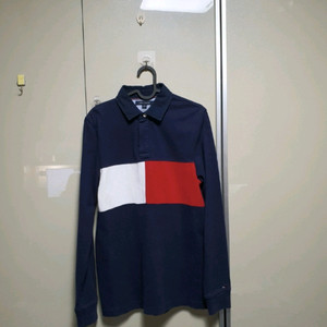 타미힐피거 빅로고 긴팔카라넥티셔츠(xs)/무배1.5 만원